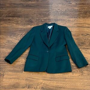 Pendleton 100% Virgin Wool Women's Forest Green Single-Button Blazer, Size 4